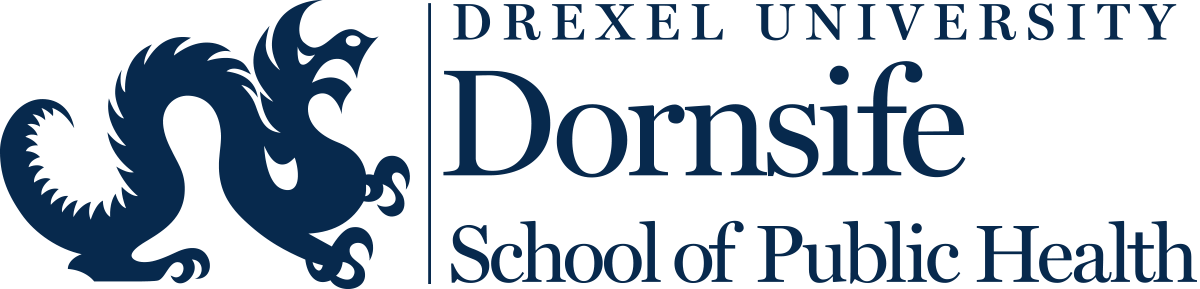 Dark Blue Logo for Drexel University Dornsife School of Public Health